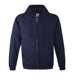 BLUZA Z KAPTUREM ZAPINANA 280G GRANATOWA